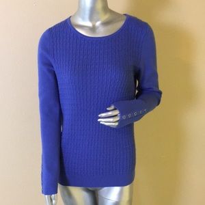 TALBOTS Cotton Blend Crew Neck Sweater